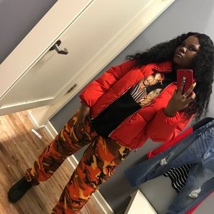 Orange camo pants